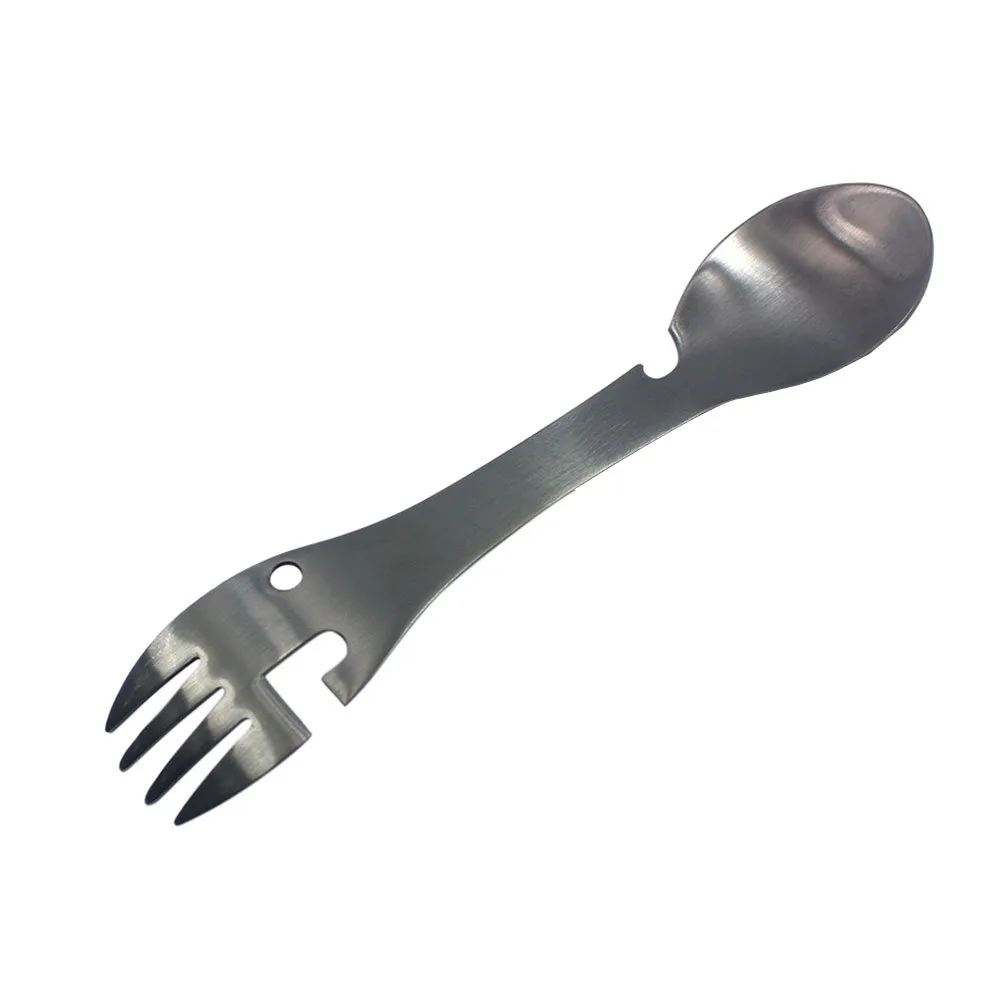 Походная Посуда Spork Кемпинг Пикник нержавеющая сталь ложка инструменты для велосипедной вилки многофункциональная вилка открывалка новое поступление - Цвет: B