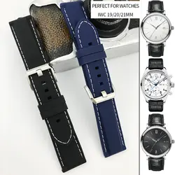 20 мм 21 мм 22 мм резиновый силиконовый мягкие часы ремешок водостойкий спортивный ремешок для часов Браслеты подходит для IWC часы серии