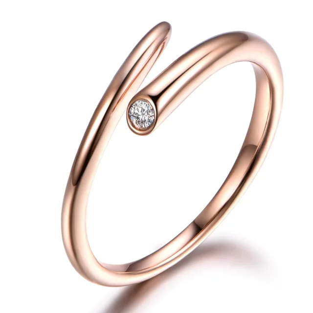 14k Rose Gold Natural Round Cut Diamond Engagement Ring Wedding Band 14k Rose Gold Natural Round Cut Diamond Engagement Ring Wedding Band Simple Anniversary Gift Women Promise