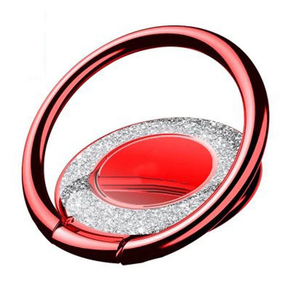 Phone Accessories Ultra-thin Universal Zinc Alloy Ring Holder Shining Magnetic Stand Tablets Reusable Finger Grip