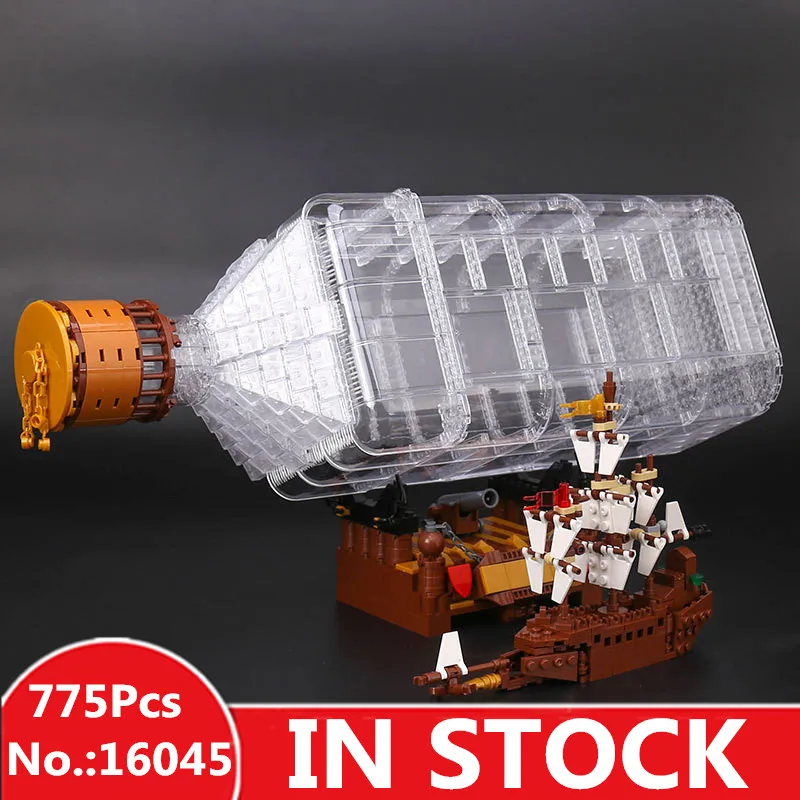 

IN STOCK H&HXY 16045 775pcs 16051 1078pcs Creative Series The Ship in the Bottle lepin Building Blocks Brick Toy 21313 Model
