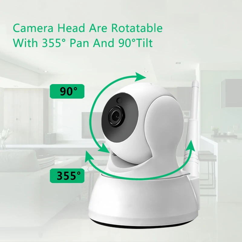  720P Home Security IP Camera Two Way Audio Wireless Mini Camera 1MP Night Vision CCTV WiFi Camera B - 32974597062