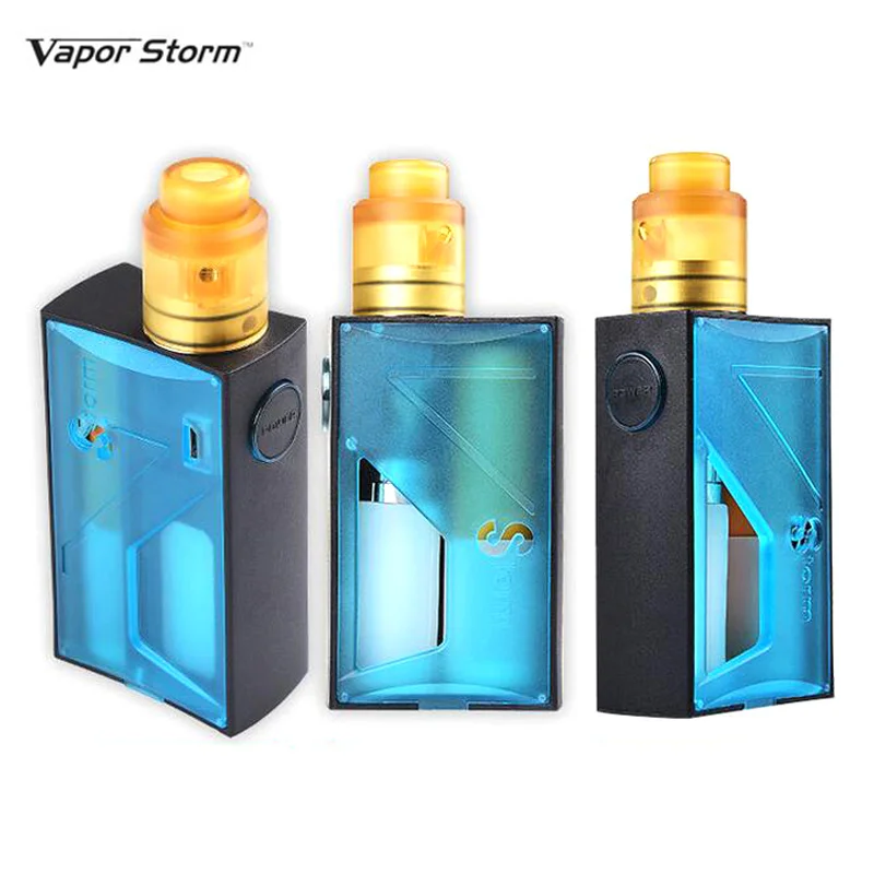 

Vapor Storm Raptor Squonk Box Mod Kit with Flamingo RDA Tank and 5ml Squonk BF bottle Without 18650 Battery Vape kit