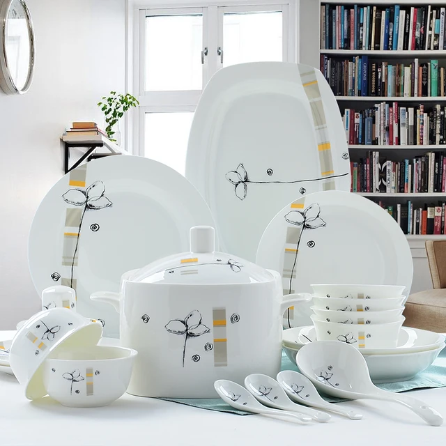 Cute Dinnerware Sets & Hot Sale Ceramic Porcelain Dinnerware Set With