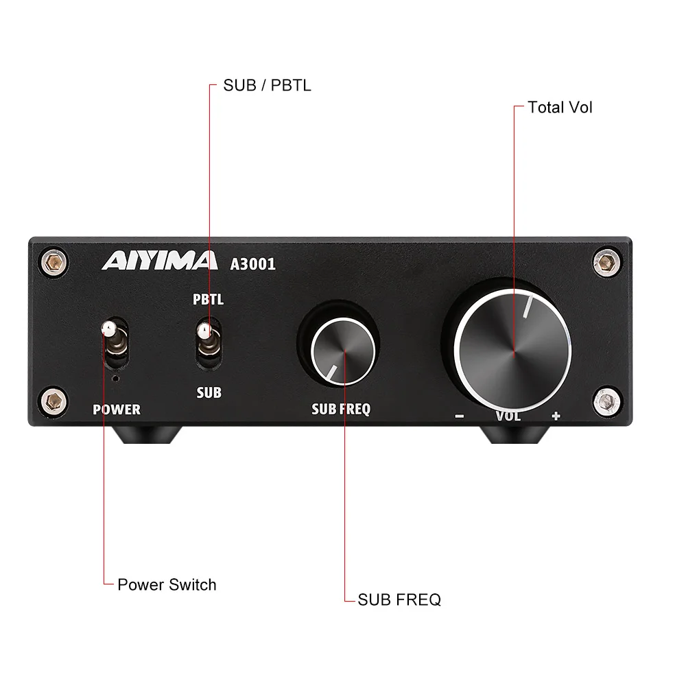 AIYIMA TPA3255 сабвуфер усилитель мощности спикера 300 Вт моно Hifi домашний аудио усилитель NE5532 OP AMP Регулировка низких частот