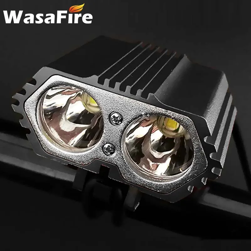 6000LM Bicycle Ligjht 2*XM-L T6 LED USB Bike Front Lights Waterproof Road MTB Bike Light Lamp Headlight Outdoor Cycling Camping