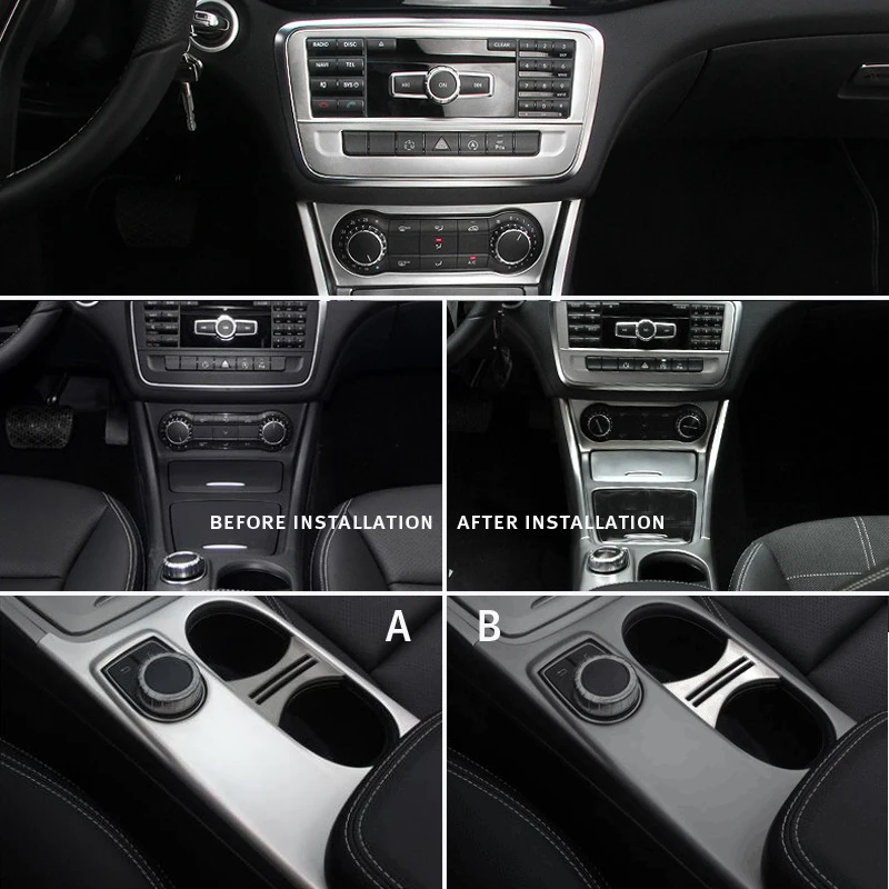 

Accessories for Mercedes Benz A CLA GLA Class W176 X156 C117 Console Water Cup Holder Frame Decal Cover Trim Sticker Car Styling