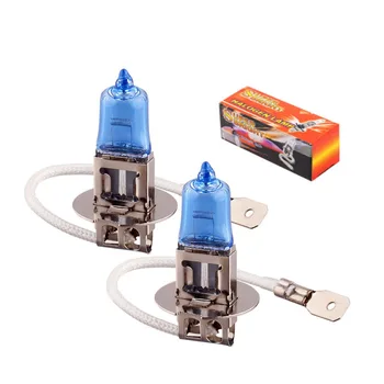 

2pcs 24V H3 100W auto halogen bulbs Car Light Source parking Head Fog Lamps White Headlight Lamp High Power Super Bright