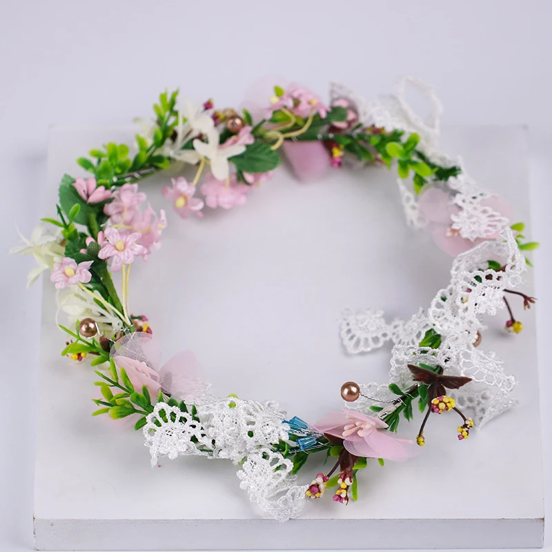 

2018 New Floral Fabric Garland Bridesmaid Headbands for Children