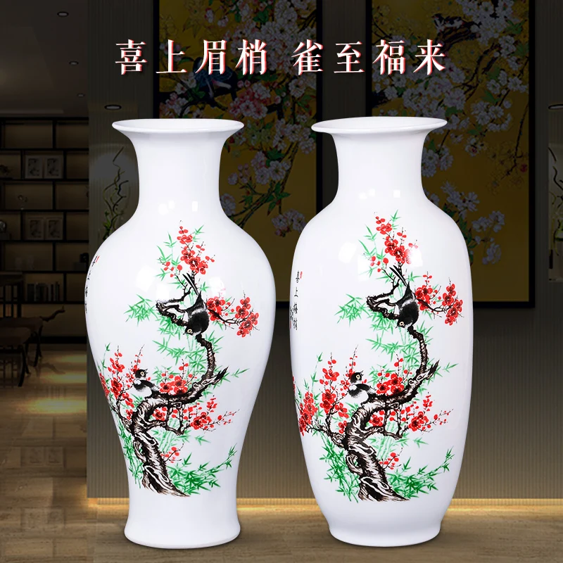 

Jingdezhen Ceramics Large Vase Flower Arrangement Modern New Chinese Living Room Tv Cabinet Decorations porcelain vase