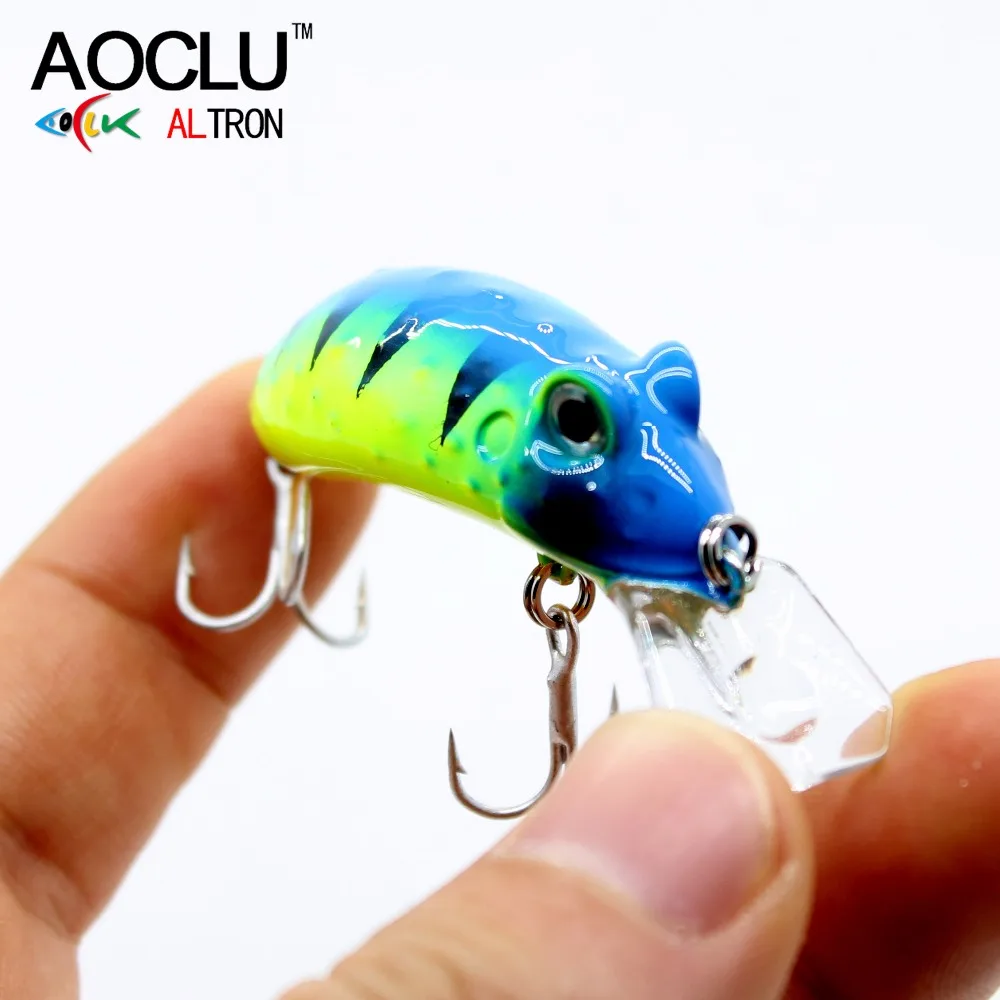 

AOCLU frog wobblers Jerkbait 4 Colors 4.5cm 6.8g Hard Bait Small Minnow Crank Fishing lures top water tackle floating lure