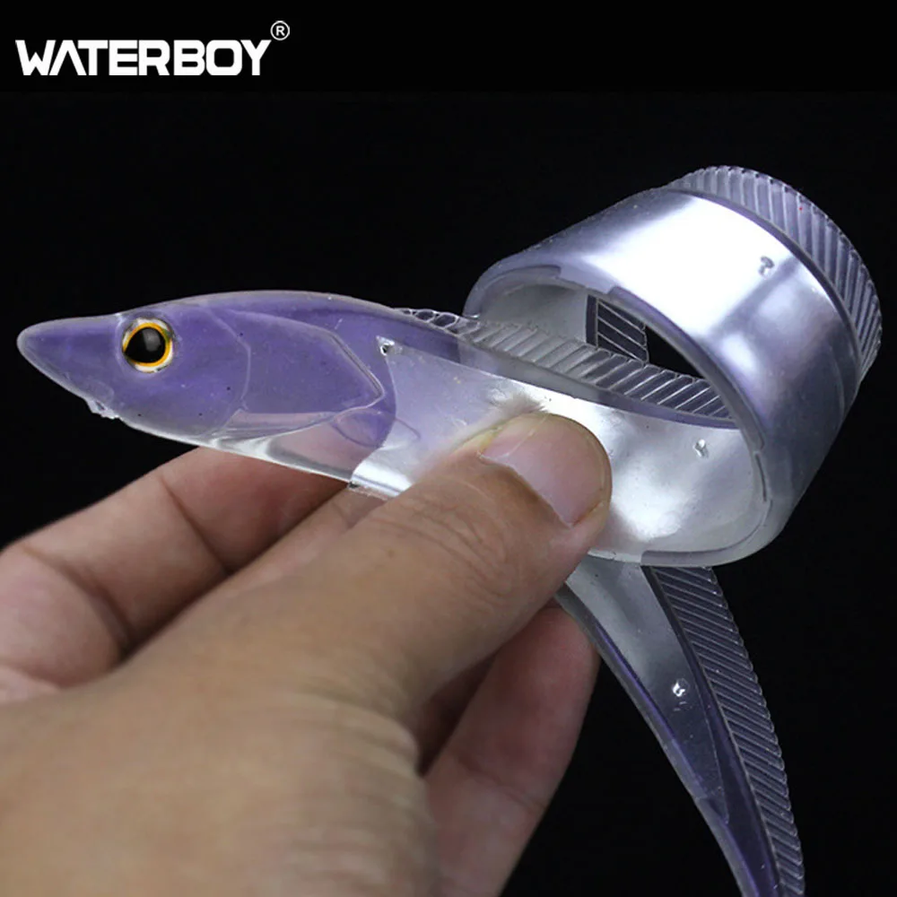 

HAOS 2pcs/set 20cm Ribbonfish Slender Shad Swordfish Soft Lure Transparent Knifefish Leucorrhea Saury Reflector Fish Bait