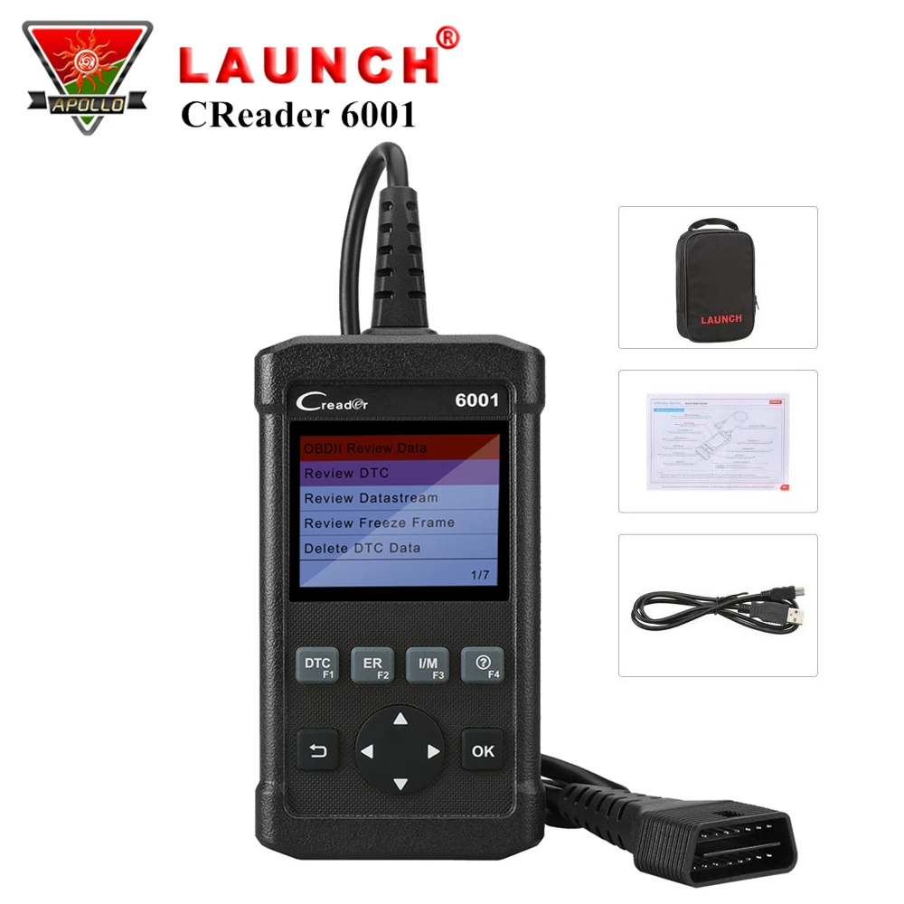 

LAUNCH Creader 6001 OBD2 Scanner Full OBD2 DIY Auto Fault Code Reader Car Diagnostic Scan Tool EOBD OBDII Auto Scanner CR6001