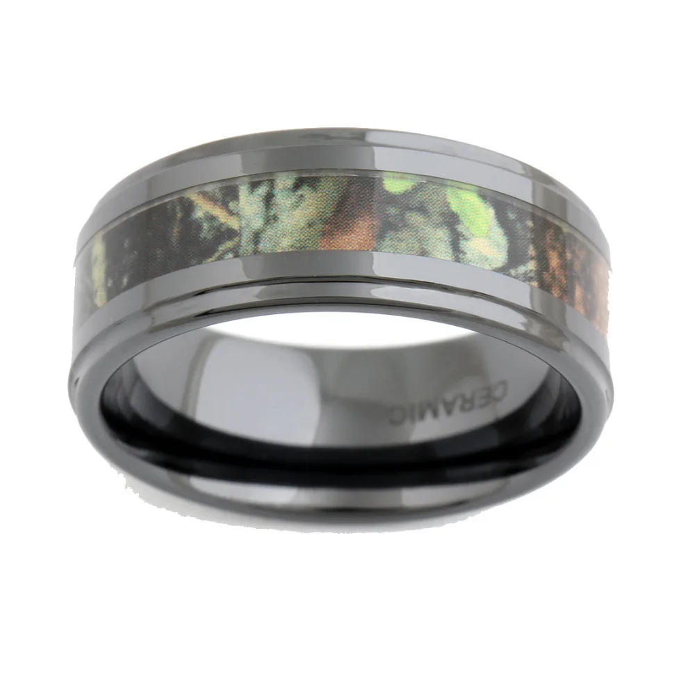 8mm Men S Black Ceramic Wood Inlay Wedding Ring Real Zebra Wooden 8mm Men S Black Ceramic Wood Inlay Wedding Ring Real Zebra Wooden Camo Fashion Male Jewelry Bague Ceramique Homme Anel In Engagement Rings From