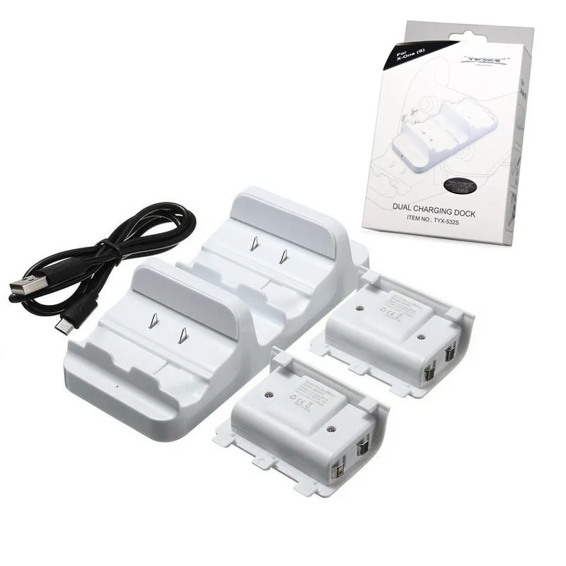 Dual Charging Dock Station Charger Stand+2 x Rechargeable Battery Pack+USB...