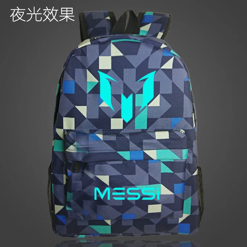 

Free shipping Messi Backpack For Teenagers Logo Printing Luminous Backpacks For Children Bagpack Mochila Bolsas Escolar