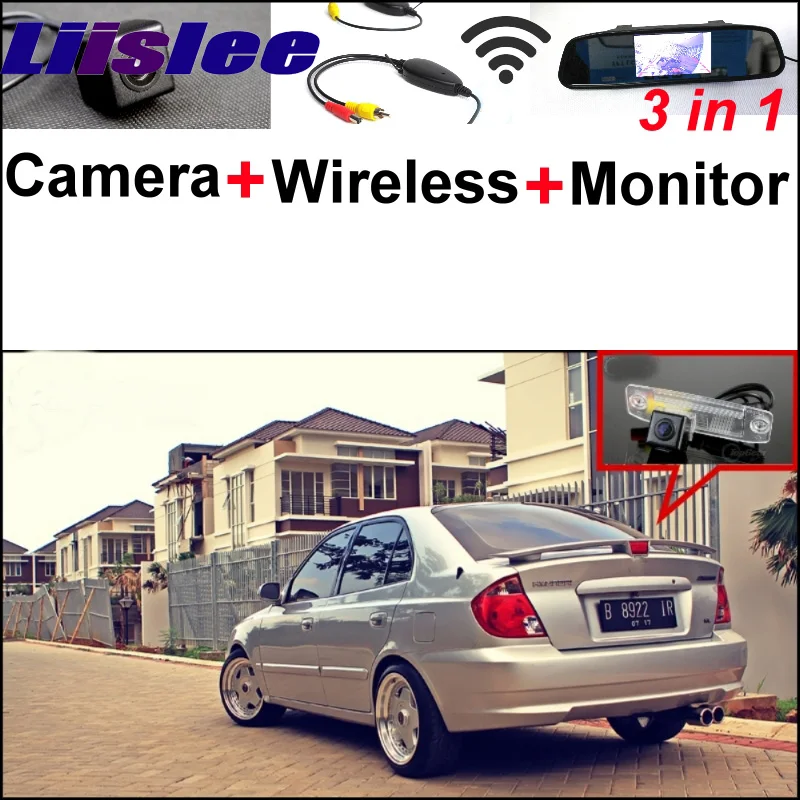 

3in1 Special Rear View Camera + Wireless Receiver + Mirror Monitor Backup Parking System For Hyundai Avega Brio Super Pony Verna