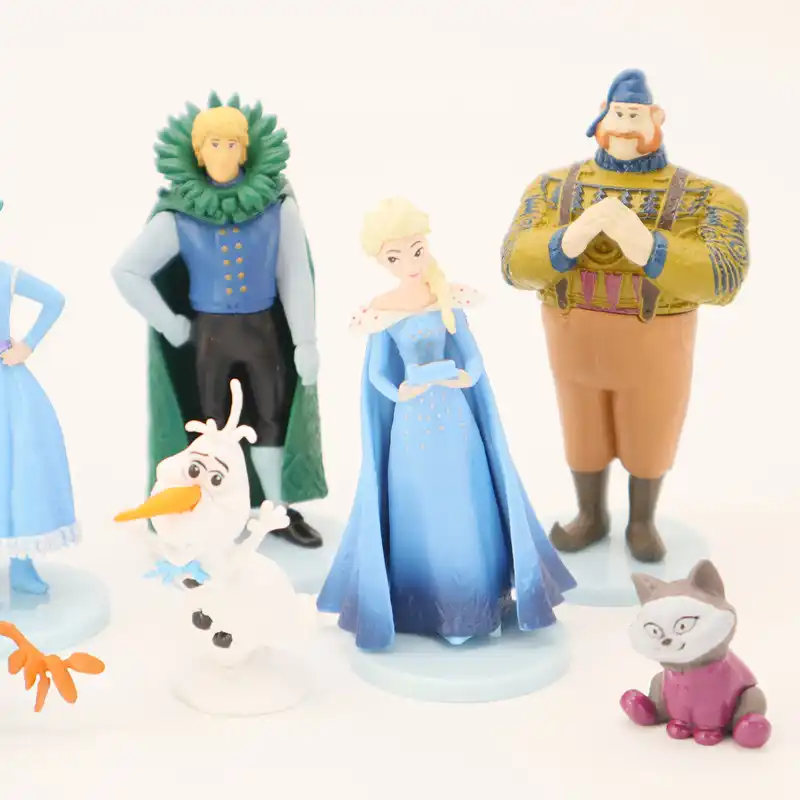 10Pcs/set Disney Frozen Elsa Anna Olaf Figures PVC Model Toys Princess Snow Queen Elsa Action 