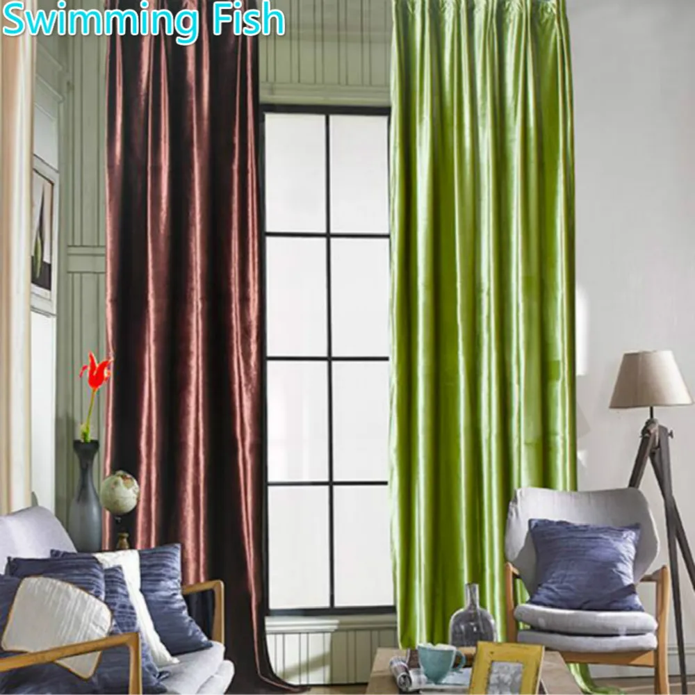 Multi colors Summer Blackout Curtains Thicking Italy Flannelette Solid