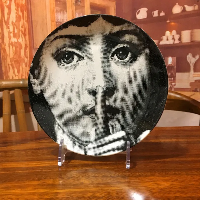 Винтаж rosenthal Piero fornasetti принты в пластины наволочка для подушки, накидка художественная тарелка Wall art спальня для дома, кафе, тонкая работа; модный Декор - Цвет: 5