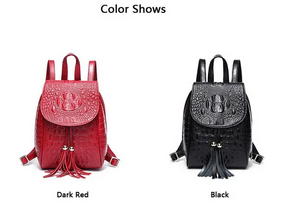 ZENCY весна маленькие известные бренды Аллигатор шаблон рюкзаки из натуральной кожи второй слой воловьей женский рюкзак школьные сумки