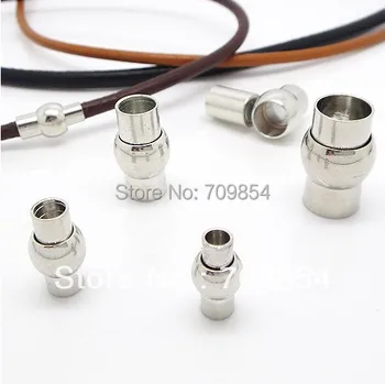 

free shipping!!! 100pcs/lot FOR 3mm leather cord magnet clasp jewelry findngs