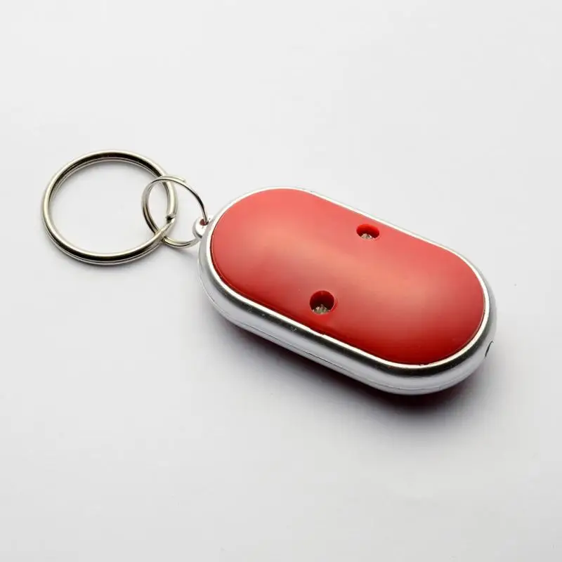 Smart Finder key Whistle Sensors White 1 PCS Keychain Sound LED With Whistle Cla