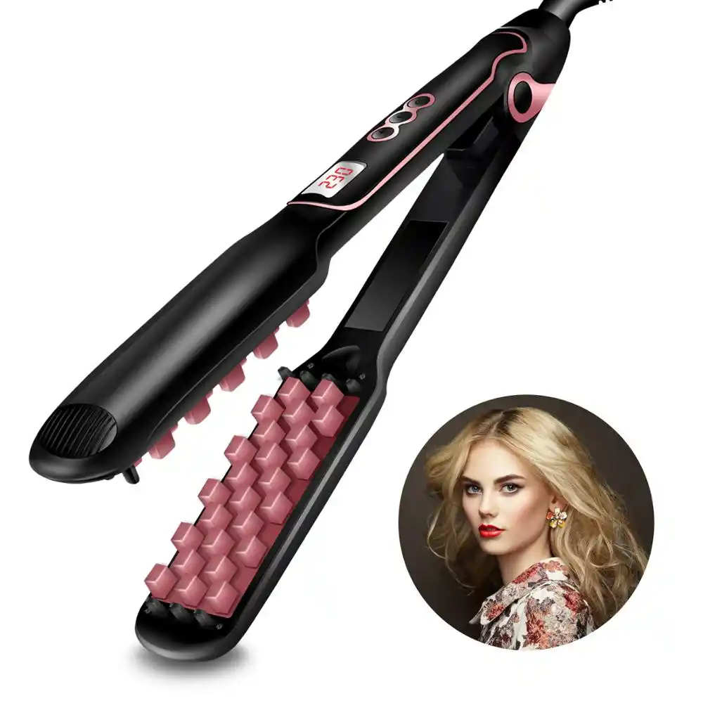 Hair Volumizing Iron Hair Straightener Curling Crimping Ceramic