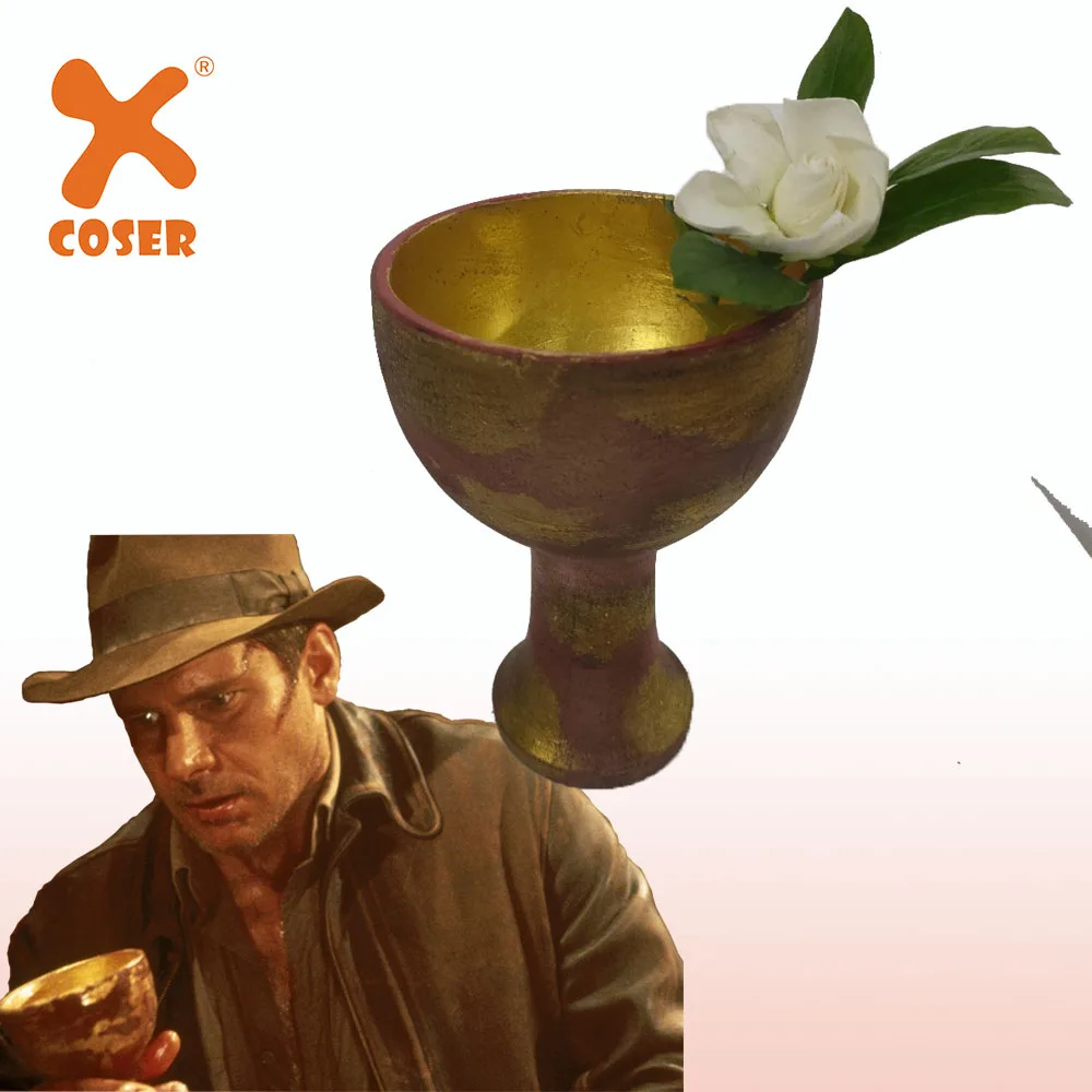 Аксессуары для косплея Хэллоуина XCOSER Raiders of the Lost Ark Indiana Jones Holy Grail золотой и
