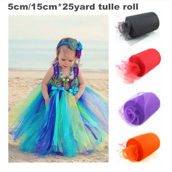 

25Yard 15cm Tulle Roll Wedding Decoration Roll Fabric Spool Craft Tulle Fabric Tutu Dress DIY Organza Baby Shower Party Supplies