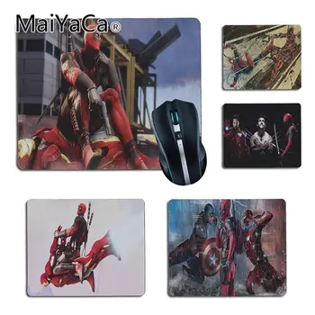 

MaiYaCa 2018 New Deadpool iron Man DIY Design image Game mousepad Size for 180x220x2mm and 250x290x2mm Small Mousepad