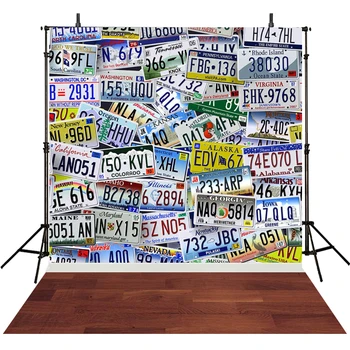 

Car Number Children Baby Birthday Photography Backdrops cloth backgrounds Printed photography background for photo studio