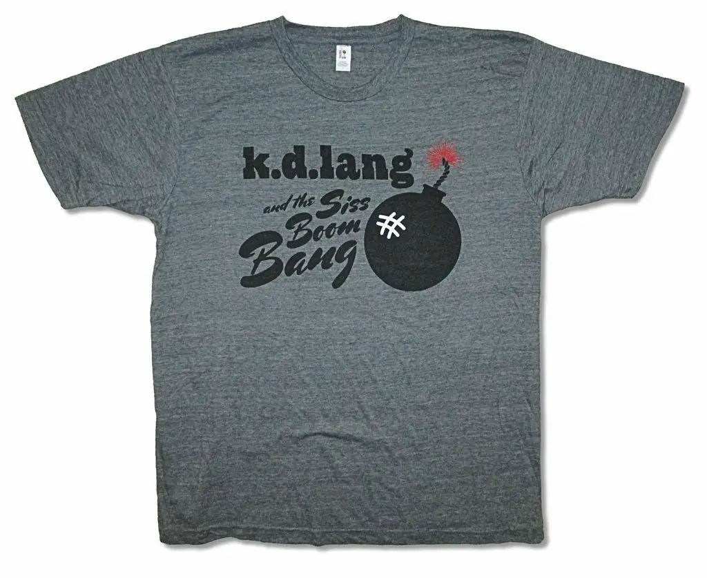 KD Lang Siss Boom Bang 2012 Tour Charcoal Grey T Shirt New Official | Мужская одежда