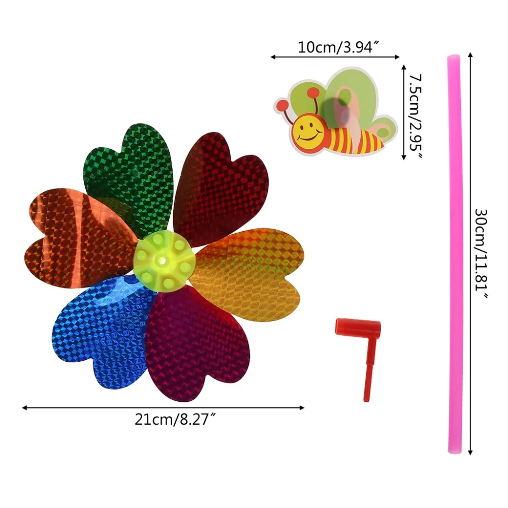 2 шт Ветер Спиннер блесток штифт ветряной мельницы красочные игрушки Дети Блеск светятся Забавный орнамент Классические игрушки-подарки
