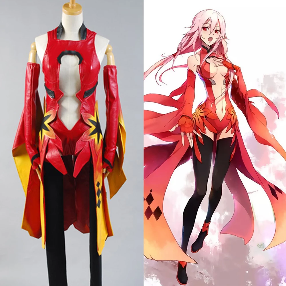 Женский и мужской карнавальный костюм Guilty Crown Inori Yuzuriha полный комплект для