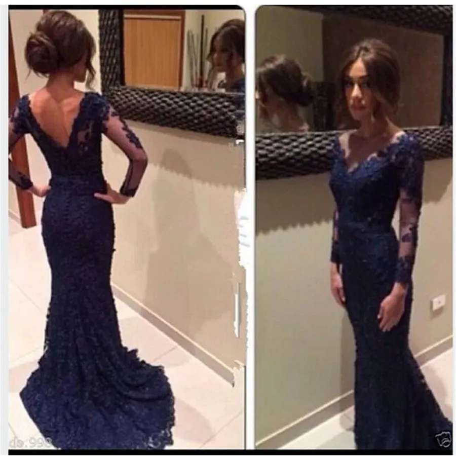 African Royal blue prom dress 2019 Sexy Fashion vestidos de formatura vestido de festa Women mermaid long sleeve prom dresses navy blue prom dresses Prom Dresses