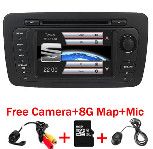 7 Touch Screen 2 Din font b Car b font DVD Player For Seat Ibiza 2009