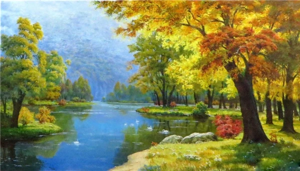 Diamond Embroidery needlework diy painting Cross Stitch Kits landscape river full square diamond mosaic Room Decor z1114 | Дом и сад
