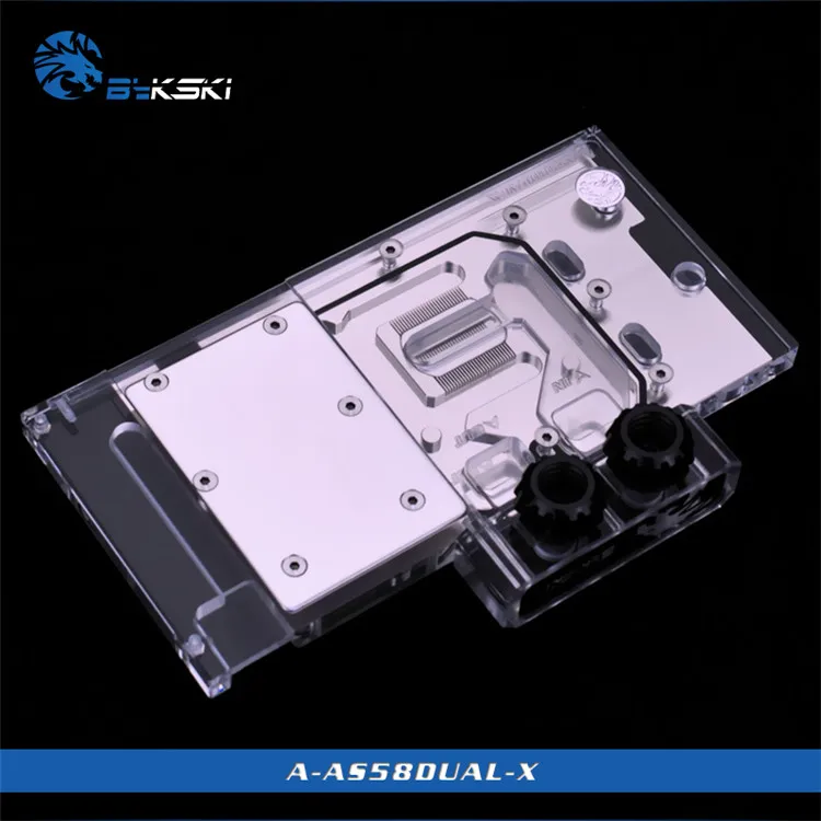  Bykski A-AS58DUAL-X GPU Water Cooling Block for ASUS RX580 Dual O8G