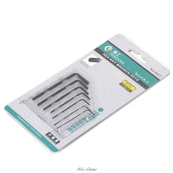 

7 Pcs 0.7mm-3mm Mini Micro Hexagon Hex Allen Key Set Wrench Screwdriver Tool Kit