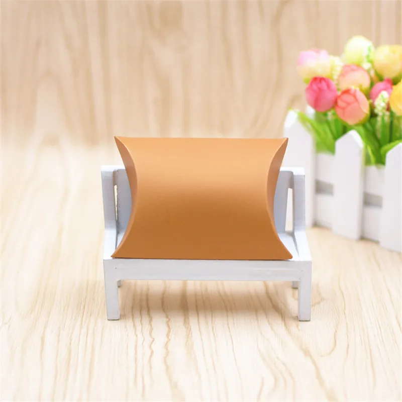 10/20pcs Dragees Candy Box Bag New Craft Paper Pillow Shape Wedding Mariage Favor Gift Pie Party Bags Eco Friendly Kraft | Дом и сад