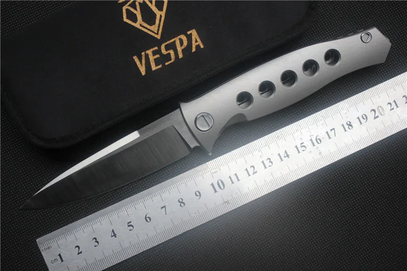 Бесплатная доставка VESPA knifeTom Майо Лезвие ПСК-S35VN (Пятна/Пятно + StoneWash) Ручка: TC4 на