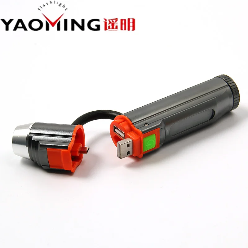 

USB power bank 2000lumens cree led rechargeable flashlight portable lantern usb lamp torch charge for computer with magnet