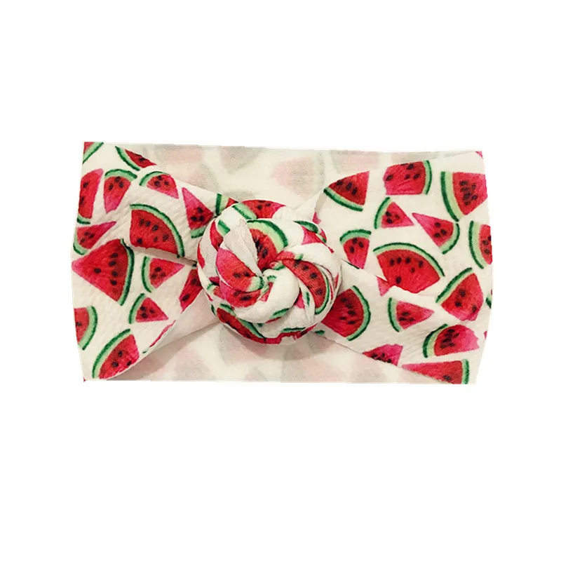 Baby Turban Bows Baby Girl Headbands for Girls Baby Headband Bandeau Bebe Fille Baby Hair Accessories Newborn Headband Headwrap - Цвет: watermelon