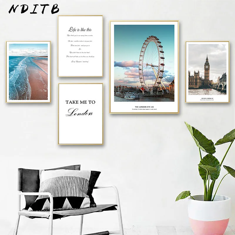 

Scandinavian Landscape Canvas Wall Art Poster Nordic Style Minimalist Print Painting Decorative Picture Modern Home Decoration