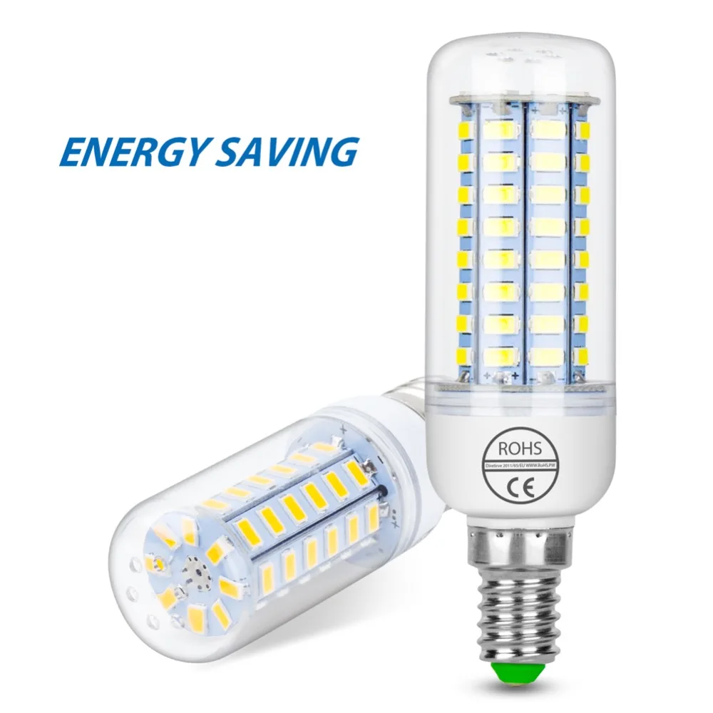 E27 LED Corn Bulb Lamp 220V SMD 5730 E14 Led 24 36 48 56 69LEDs Chandelier Toilet Lighting Decoration Front Of Mirror | Освещение