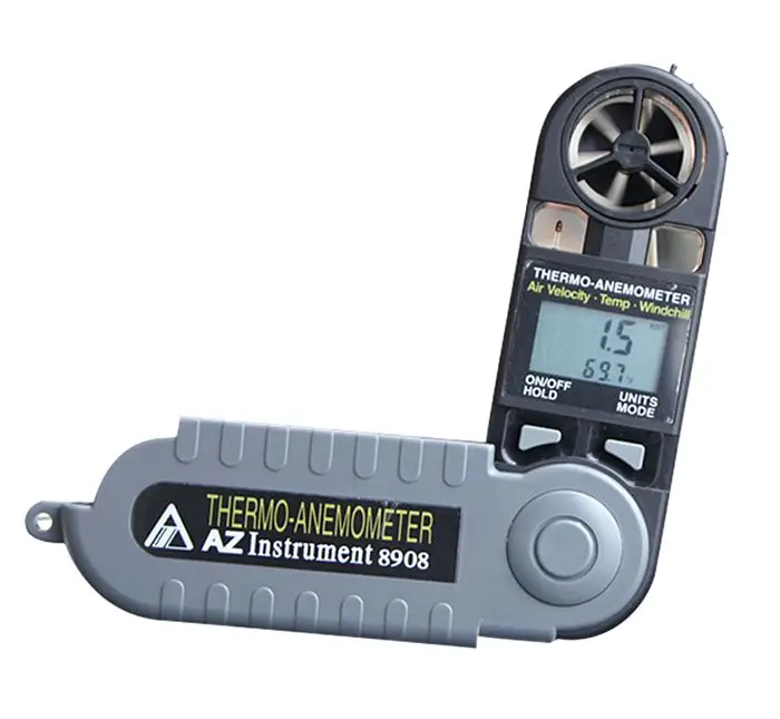 AZ8908 pocket digital anemometer, anemometer, hand held wind speed