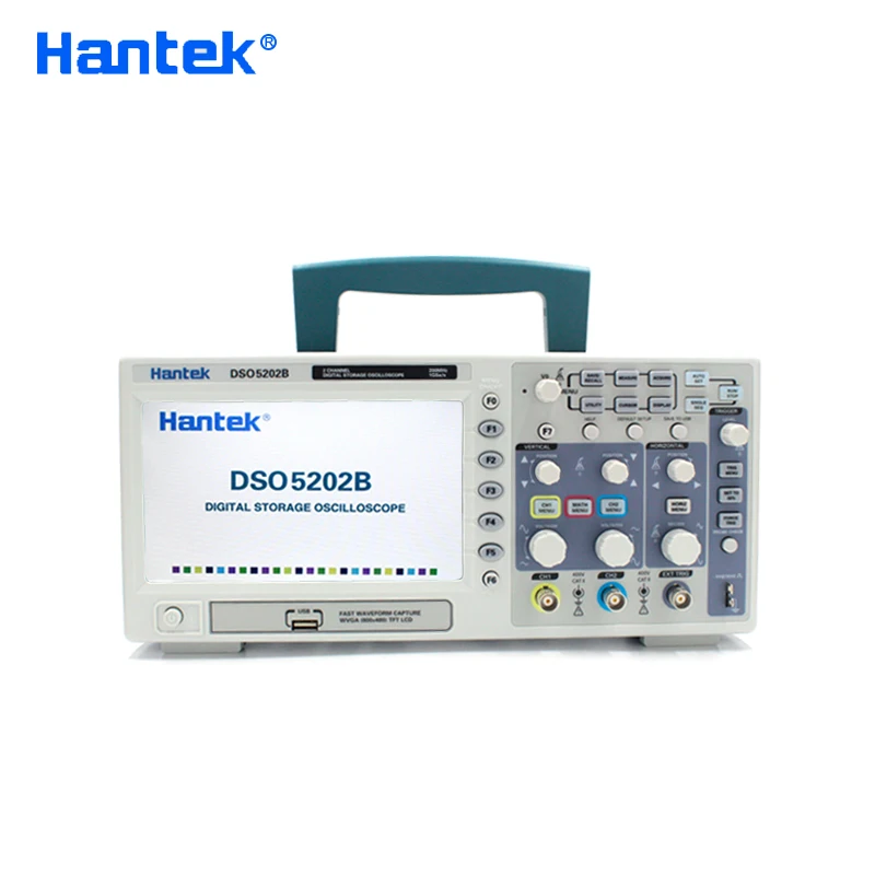 Hantek DSO5202B Ручной цифровой осциллограф 2 канала 200 МГц ЖК-дисплей USB Osciloscopio 1GSa/s частота дискретизации в реальном времени