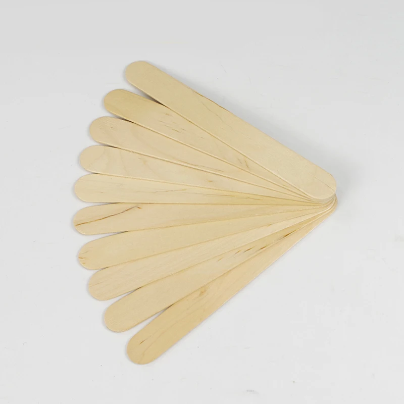 100pcs Wooden Disposable Wax Waxing Body Hair Removal Stick Applicator Spatula Face Hair tool 3
