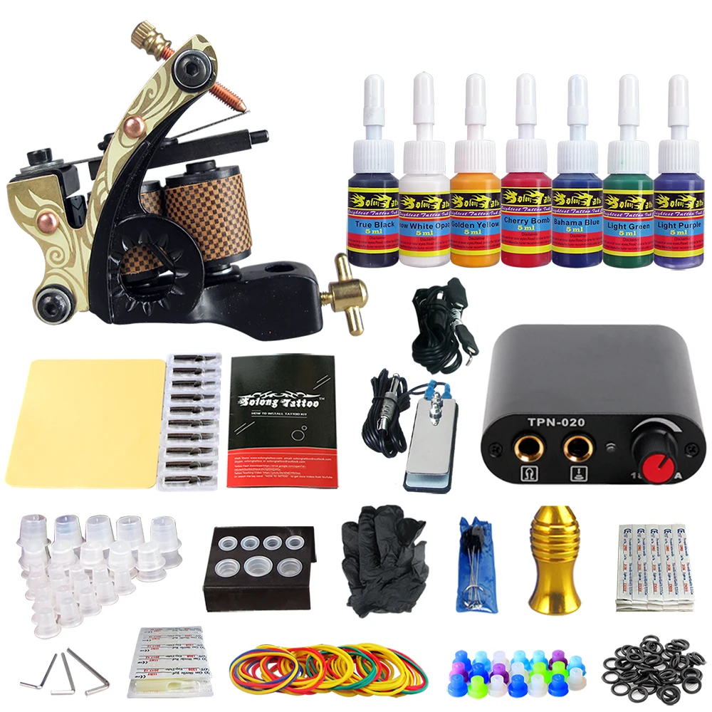 

Stigma Tattoo Set with Powe Supply Foot Pedal Grip Practive Skin Coil Machine Kit